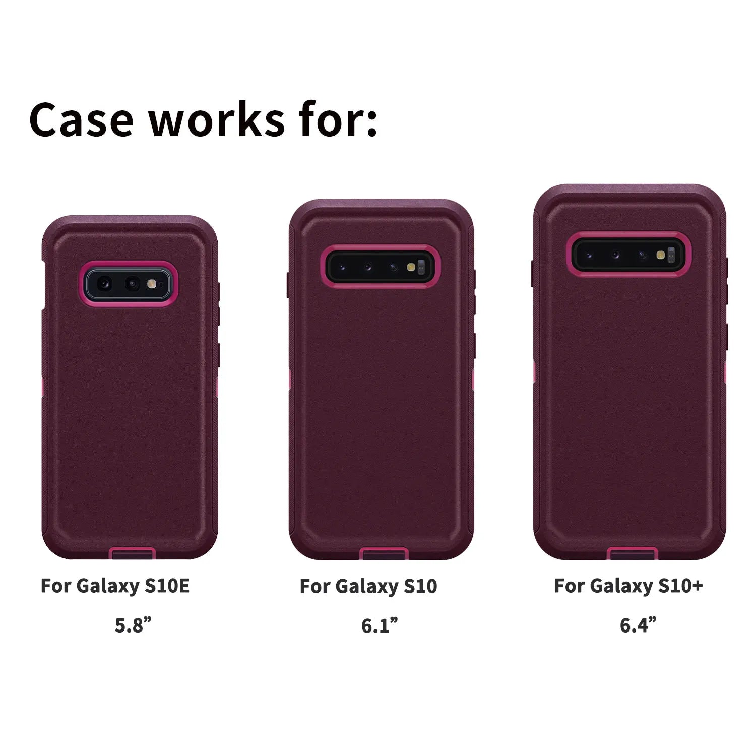 Red Galaxy S10 Series Rugged 3-in-1 Case