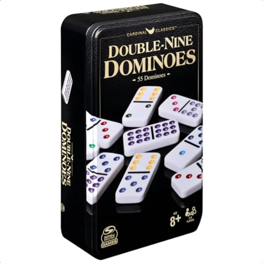 Cardinal Double Nine Dominoes Set Tin