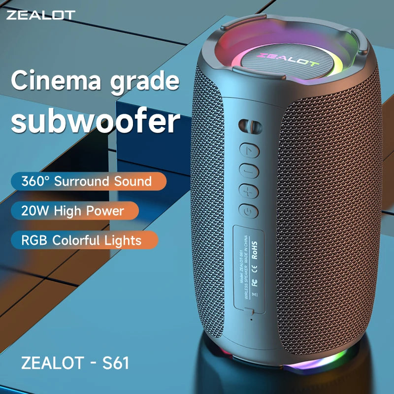 Zealot S61 Wasserdichter Bluetooth-Lautsprecher 10W