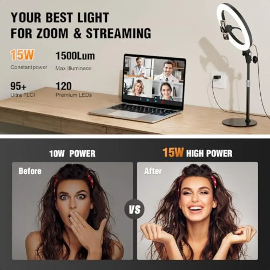 Evershop Desk Ring Light with Phone Holder