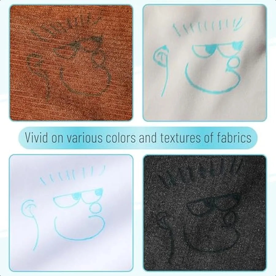 5 Pack Blue Fabric Markers – Water Erasable