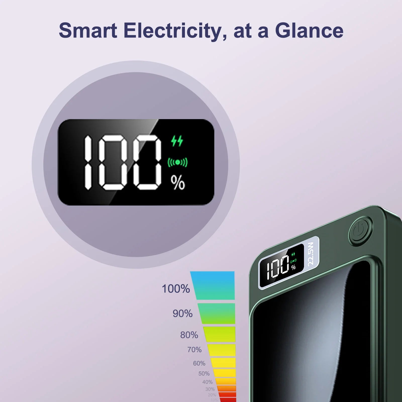 10000 mAh magnetische kabellose Powerbank