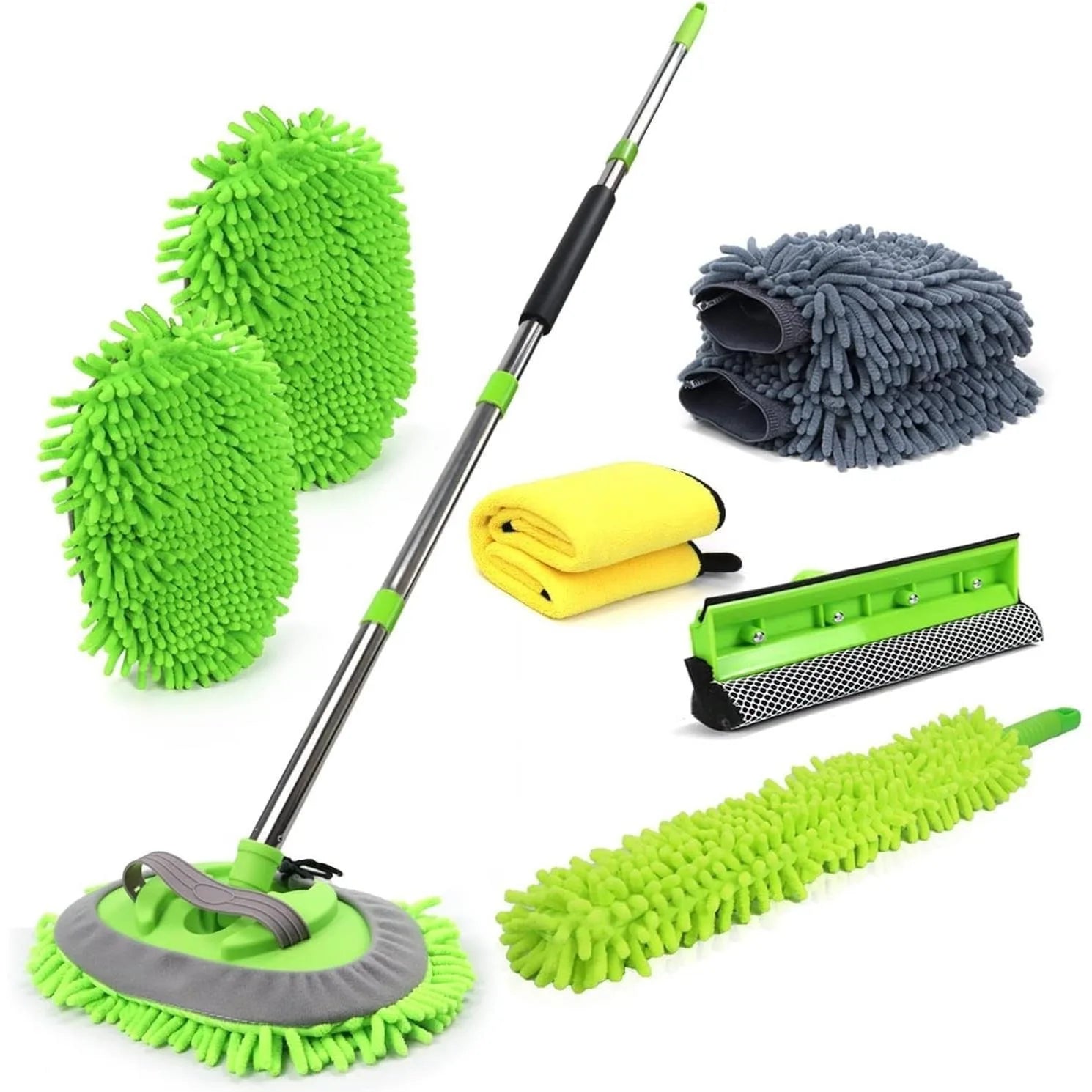 62" Long Handle Car Wash Brush Kit