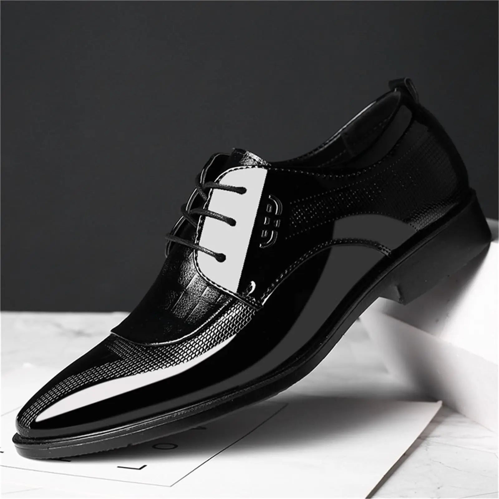 Men's Patent Leather Formal Oxford Shoes