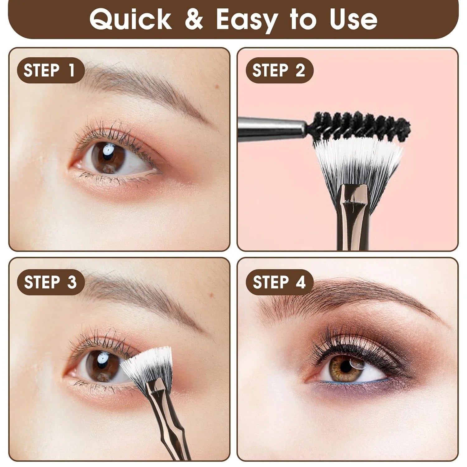 Angled Fan Brush for Eyelash & Brows