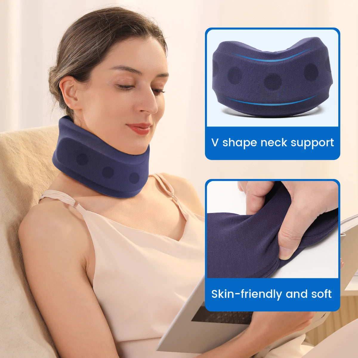 VELPEAU Adjustable Foam Neck Brace