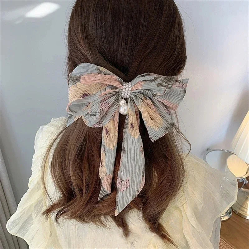 Spring Summer Big Knot Floral Hairpin