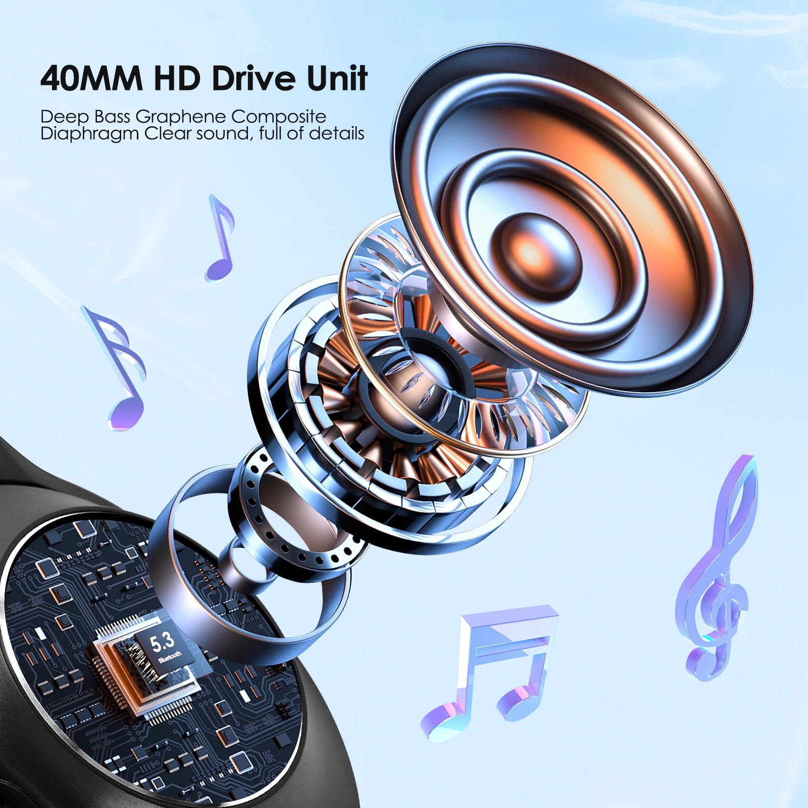 Siindoo ANC Wireless Bluetooth Headphones