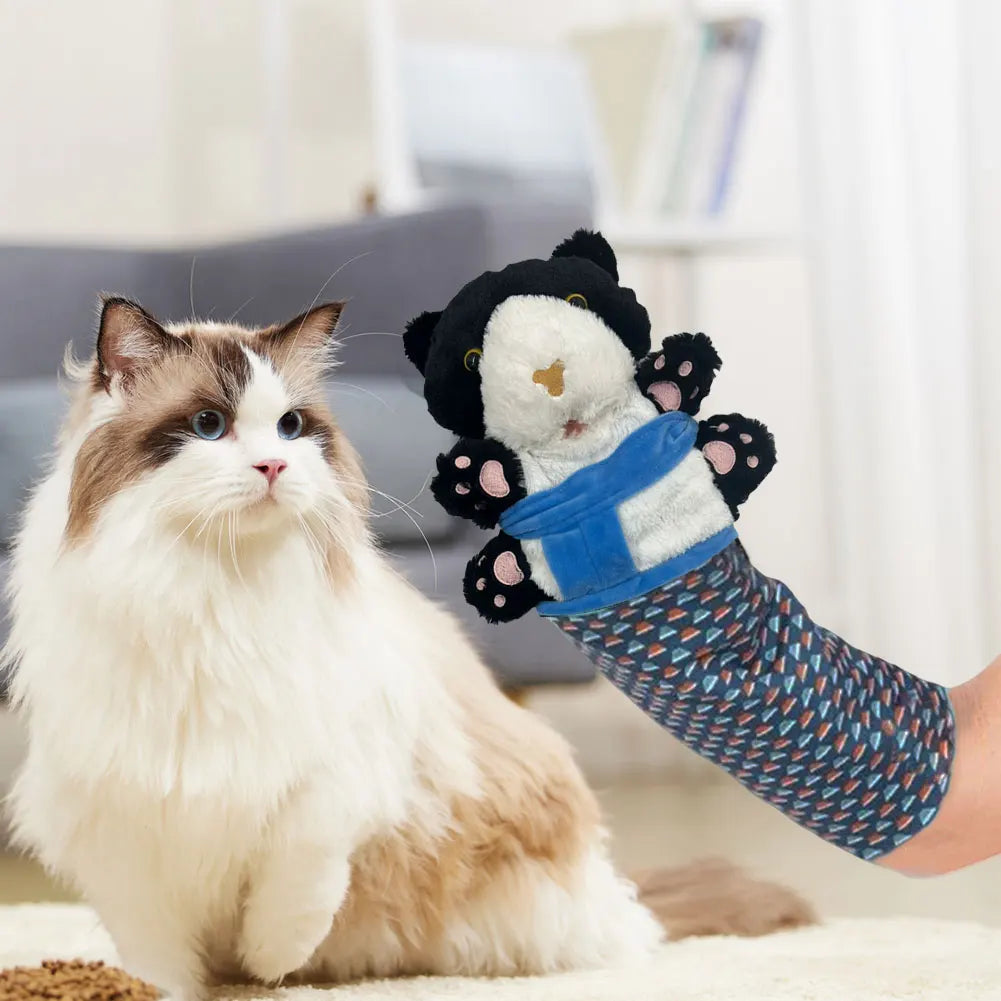 Cat Wrestler Puppet Stuffed Toy Set