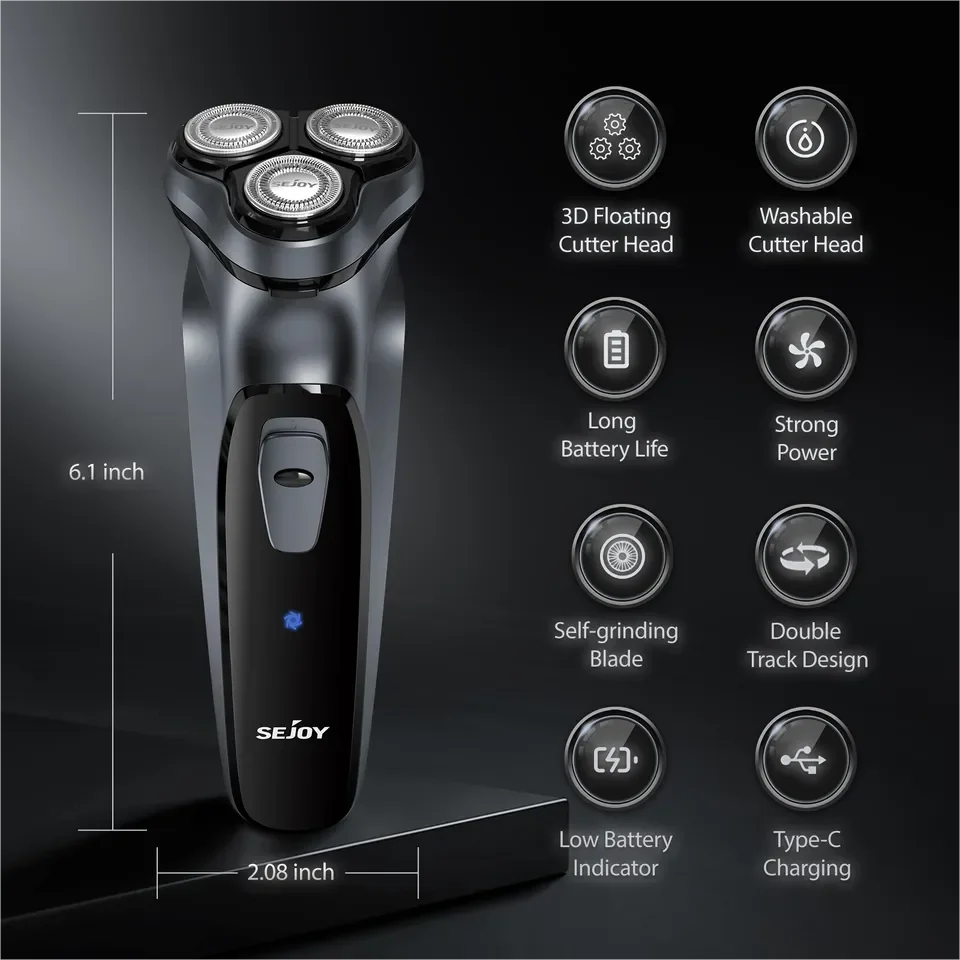 SEJOY Rechargeable Wet Dry Electric Shaver