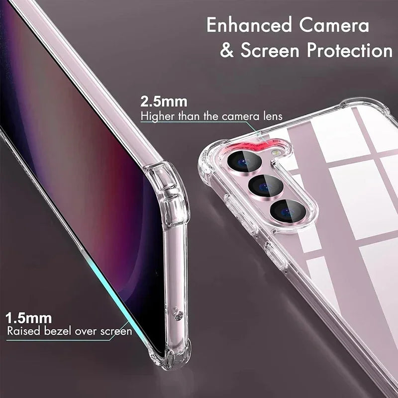 Hybrid Shockproof Clear Case for Samsung