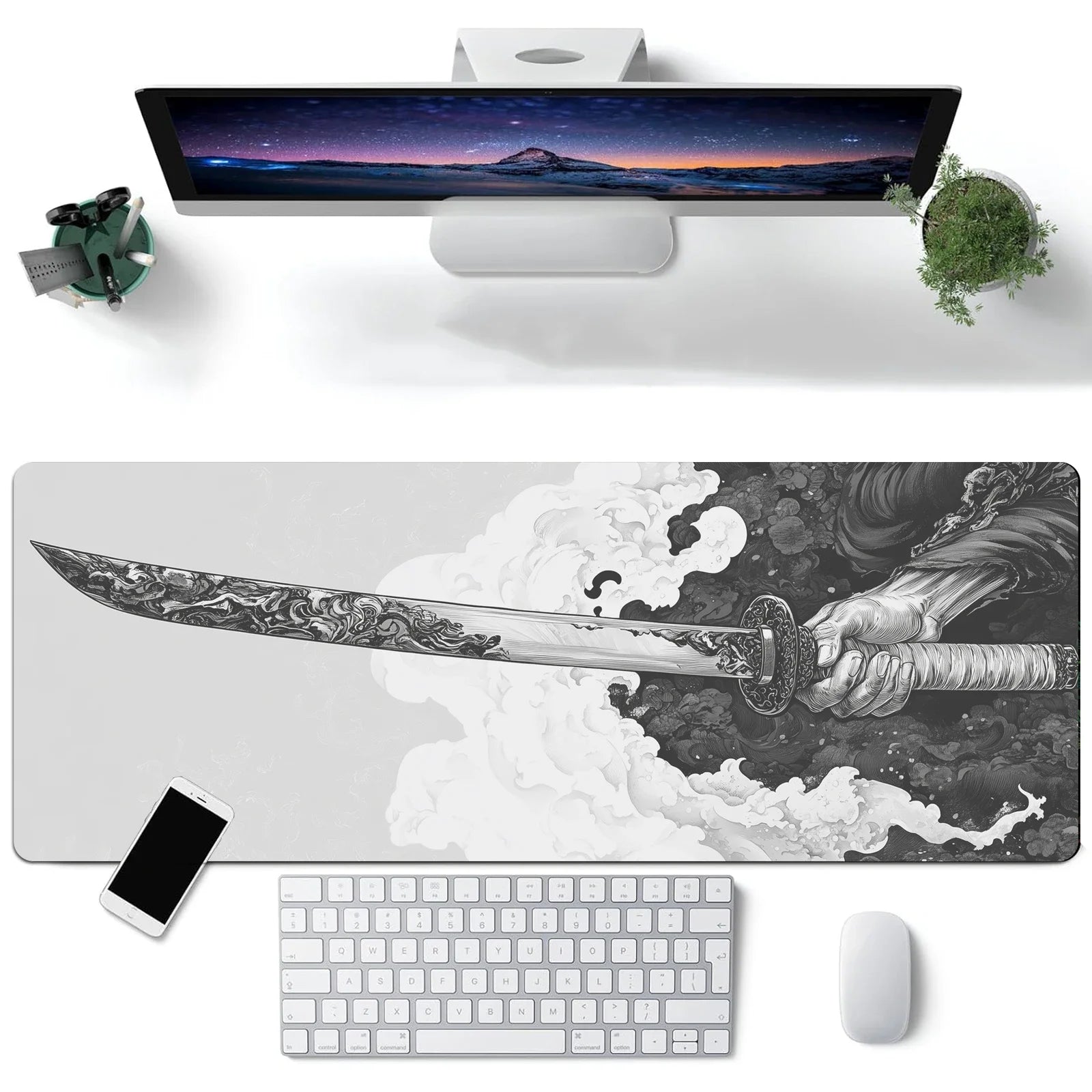 ftvae Comic Sword XXL Gaming Mouse Pad