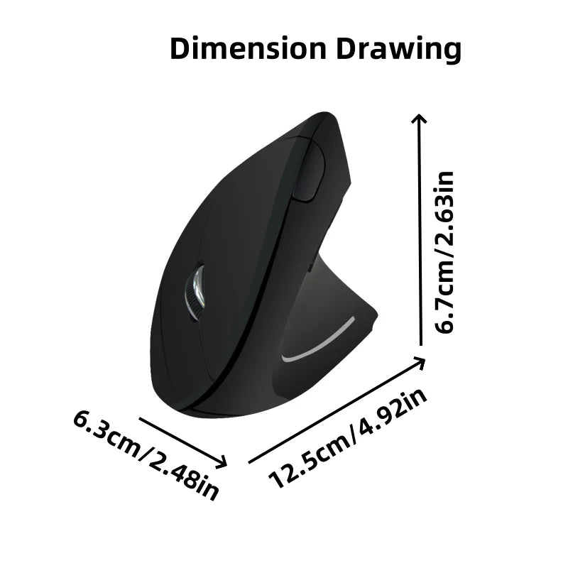 Ergonomic Vertical Wireless Mouse