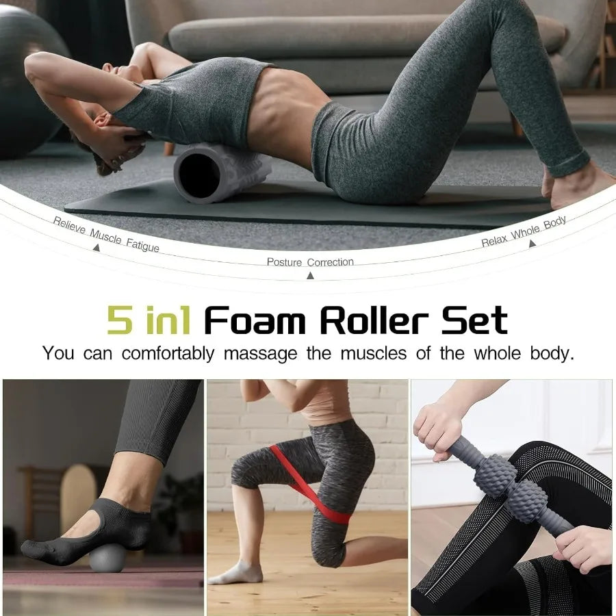 5-in-1 Foam Roller Set for Deep Massage