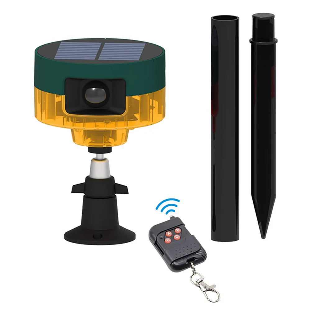 Solar-Vogelabwehr mit Blitzlicht