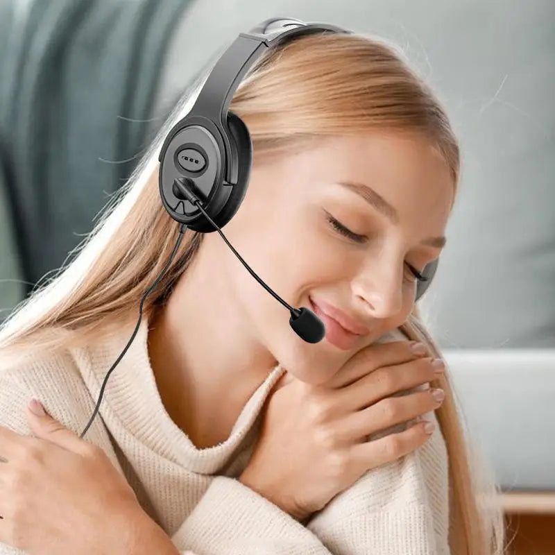 Call Center Stereo Headset with Mic