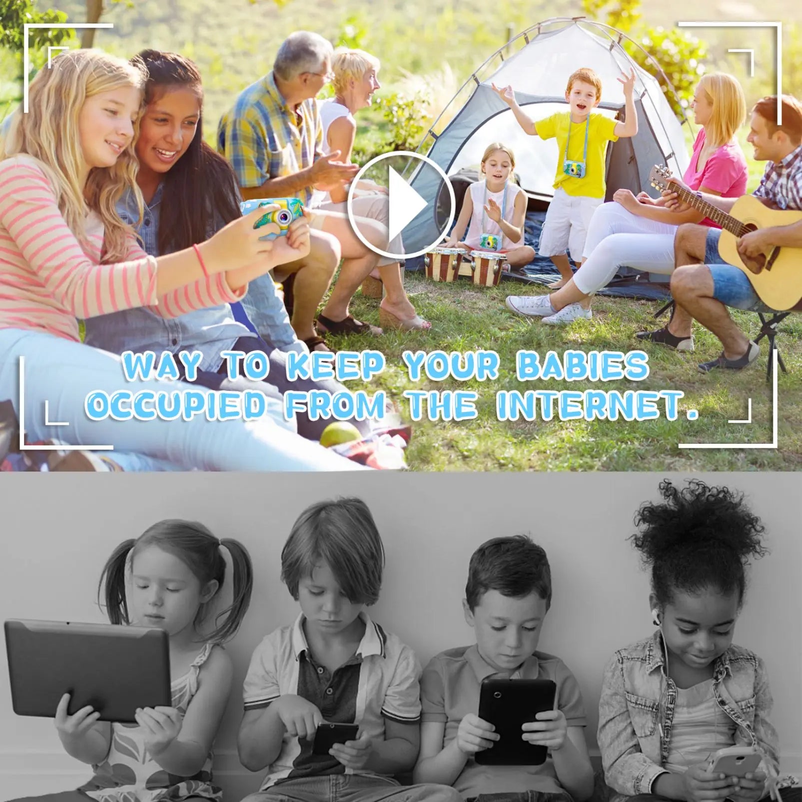 Kids Flip Lens Camera – Dino Case + 32GB