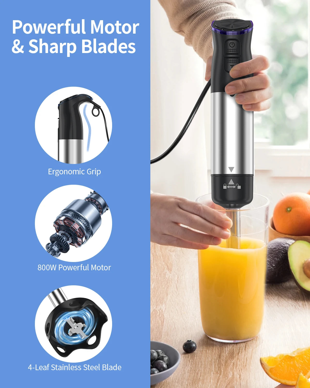 5-in-1 1000W Handheld Immersion Blender