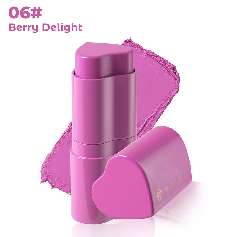 6-Color Heart Shaped Blush Stick Set