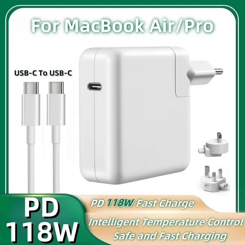PD 118W USB-C Fast Charger for MacBook Air/Pro