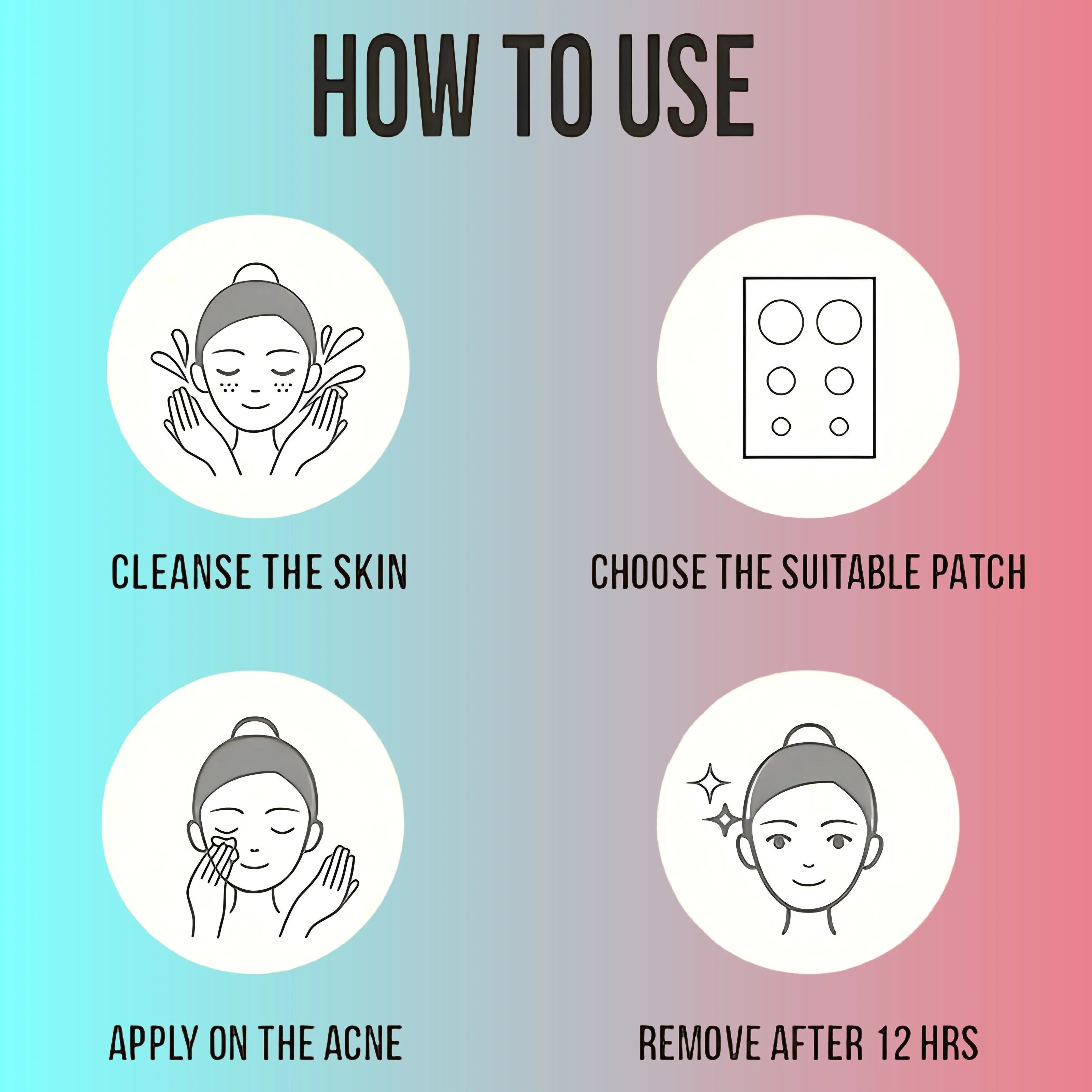 112PCS Hydrocolloid Invisible Acne Patches