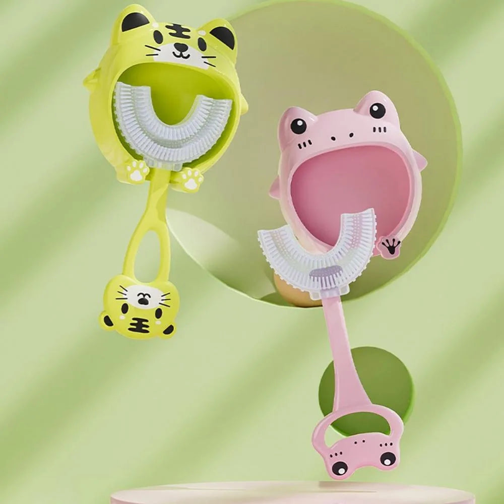 Cartoon Frog U-Shape Kids Toothbrush