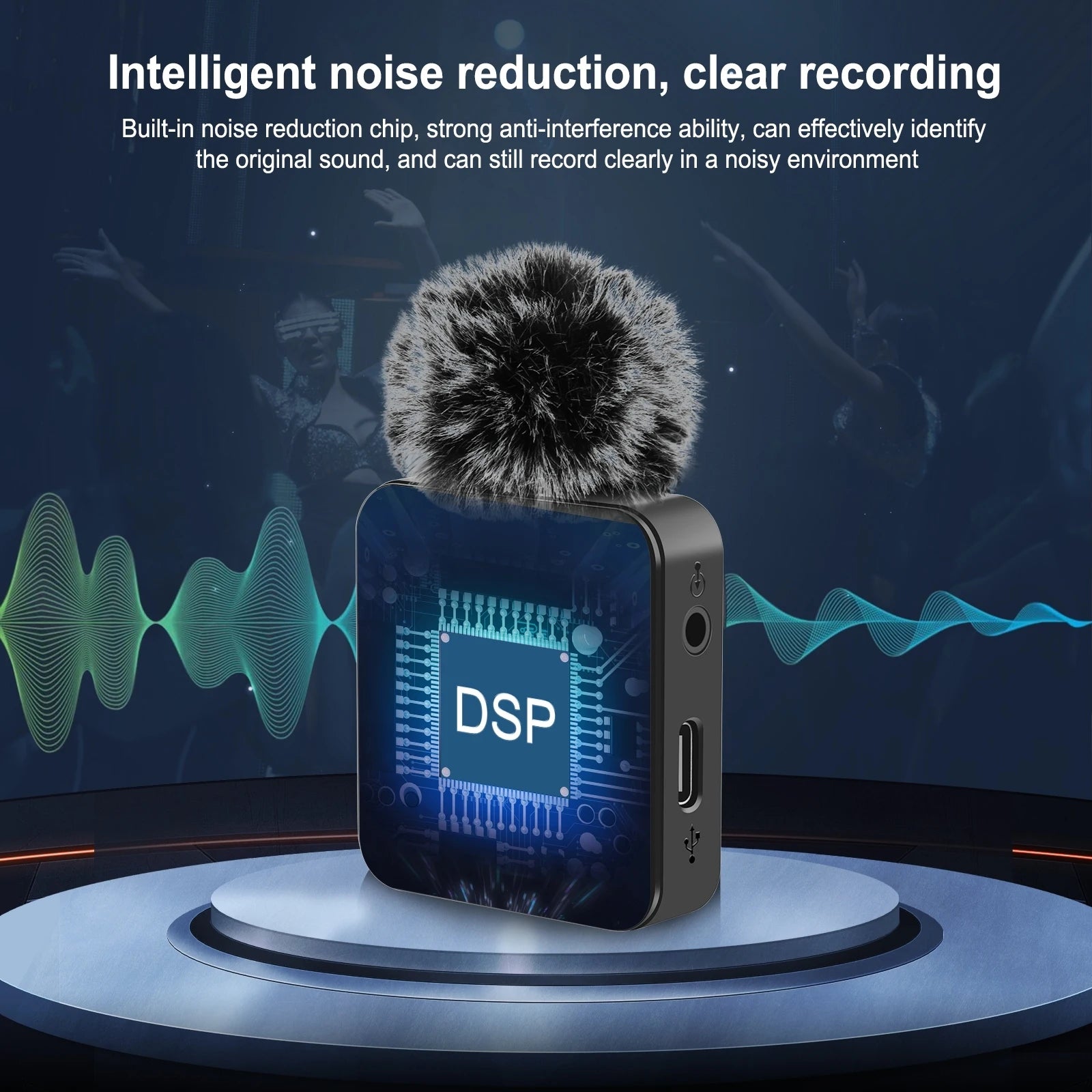 PULUZ Kabelloses Lavaliermikrofon für Smartphones