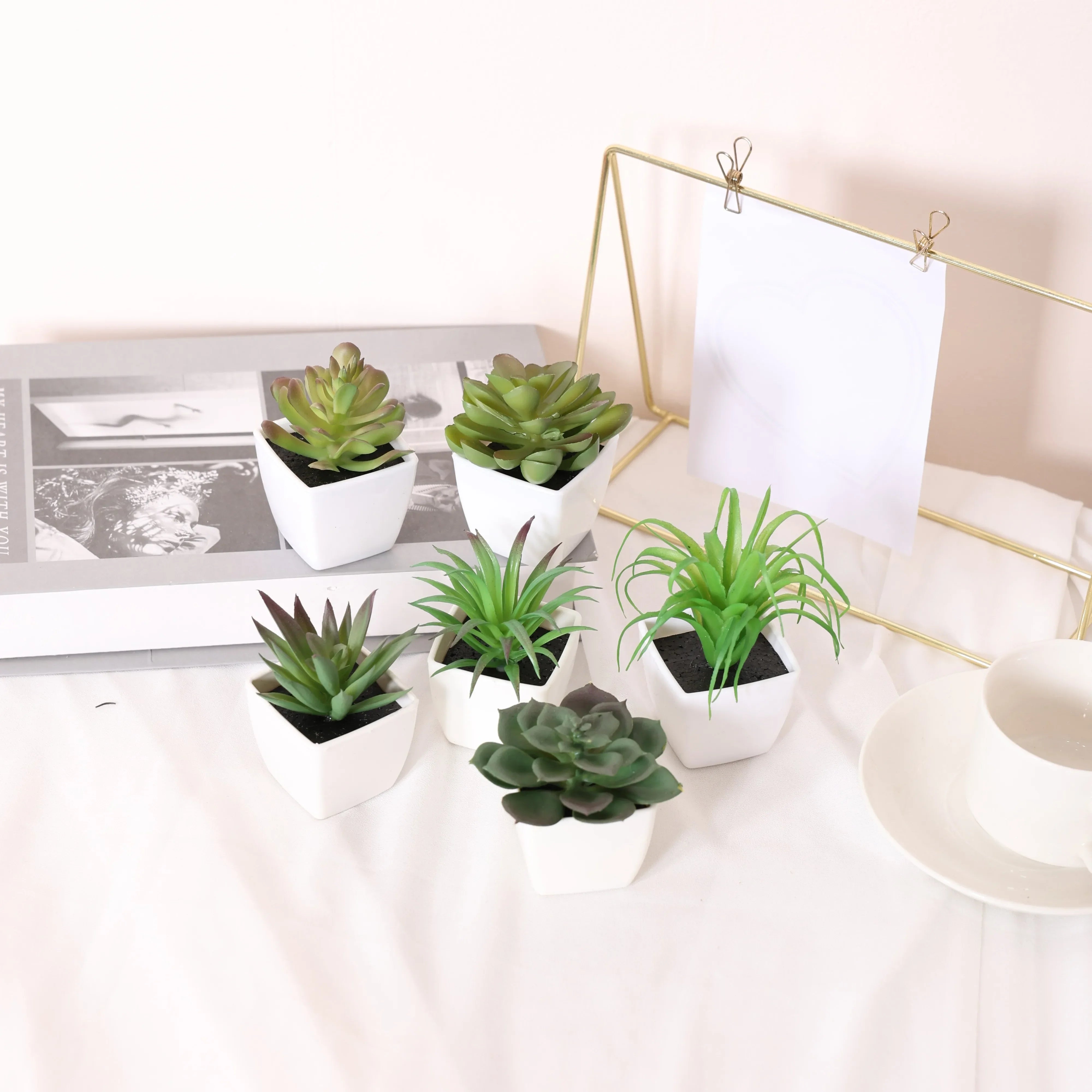 Mini Artificial Succulent Plants Set of 6