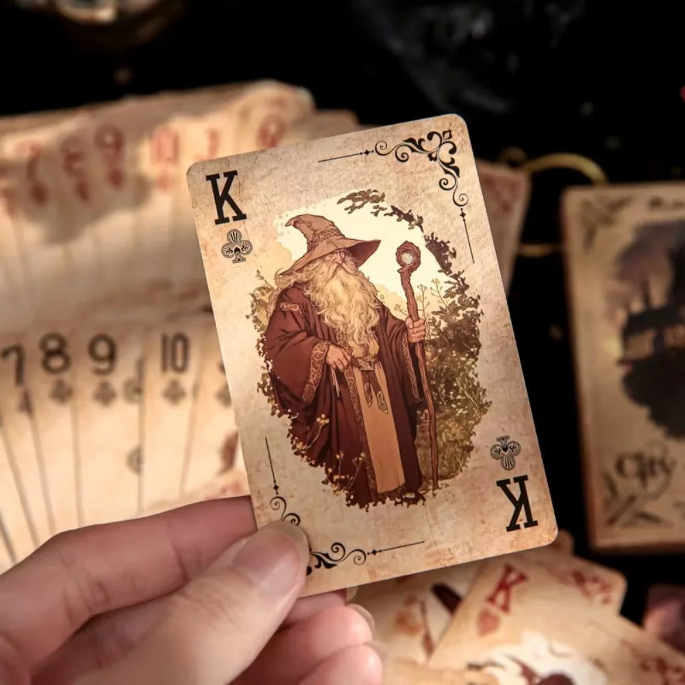 Retro Castle Girl Playing Cards Set