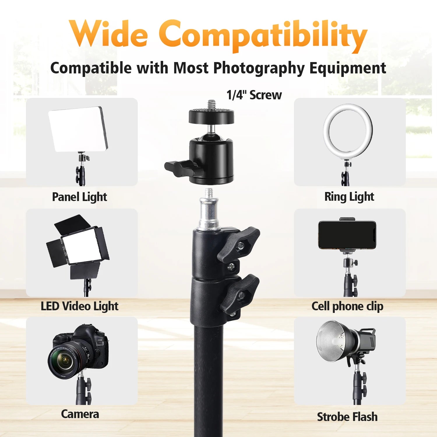 10'' LED-Ringlicht mit 160cm Stativ