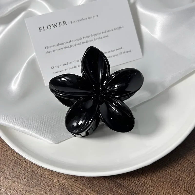 Vintage Brown Flower Hair Claw Clip