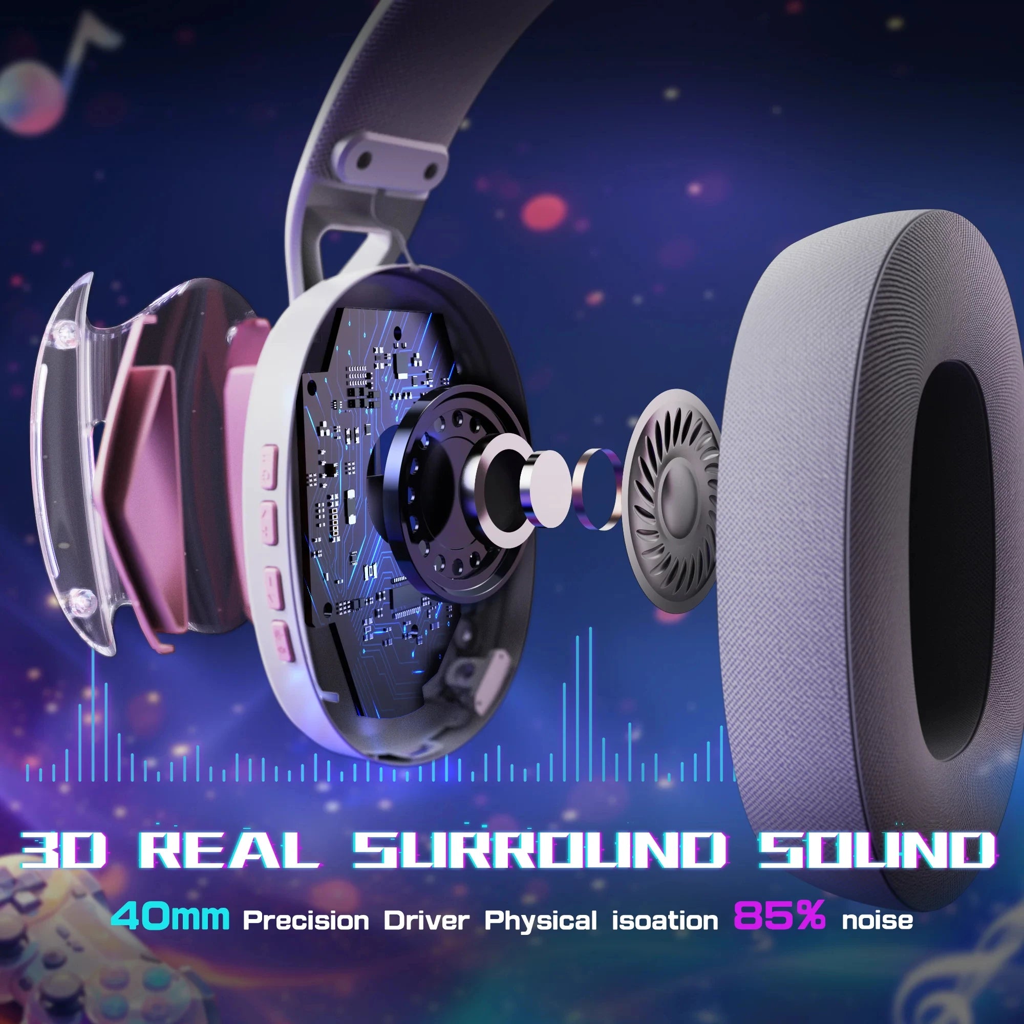 Attack Shark L60 Ultra-Light Gaming Headset