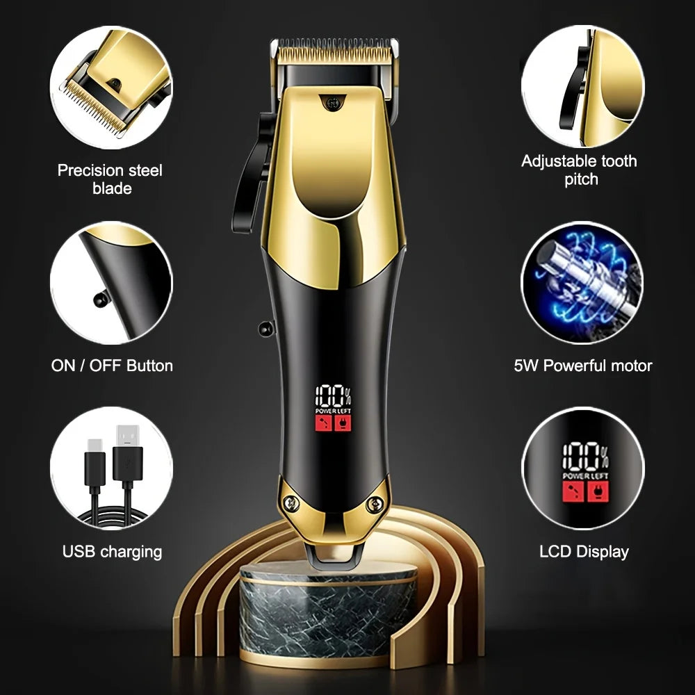 Men’s 3-Piece Grooming Kit Gold Black
