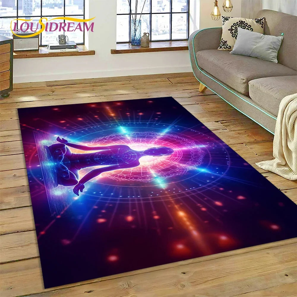 3D Rainbow Chakra Yoga Meditation Rug