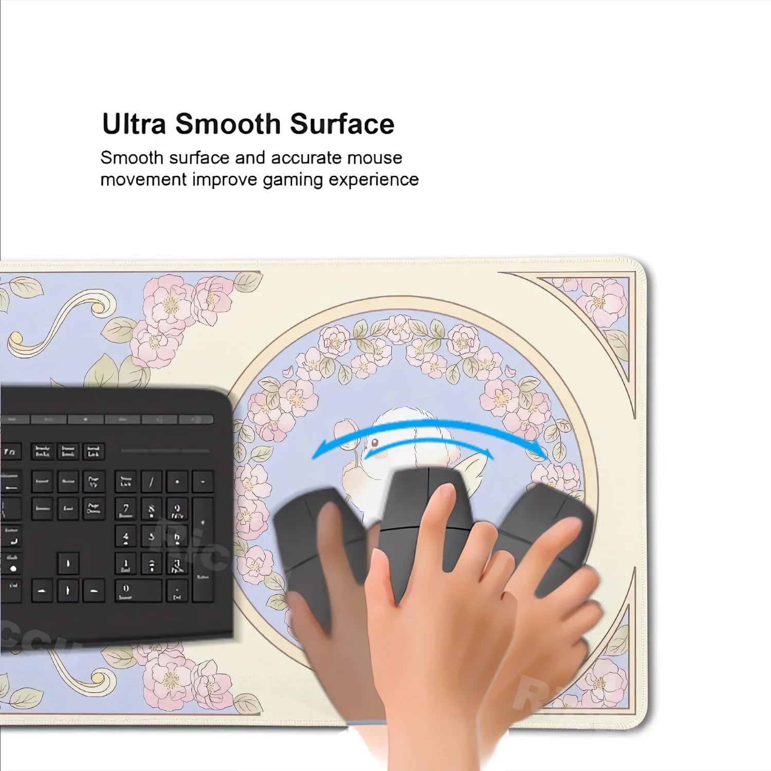 Green Plant Rabbit XXL Mouse Pad