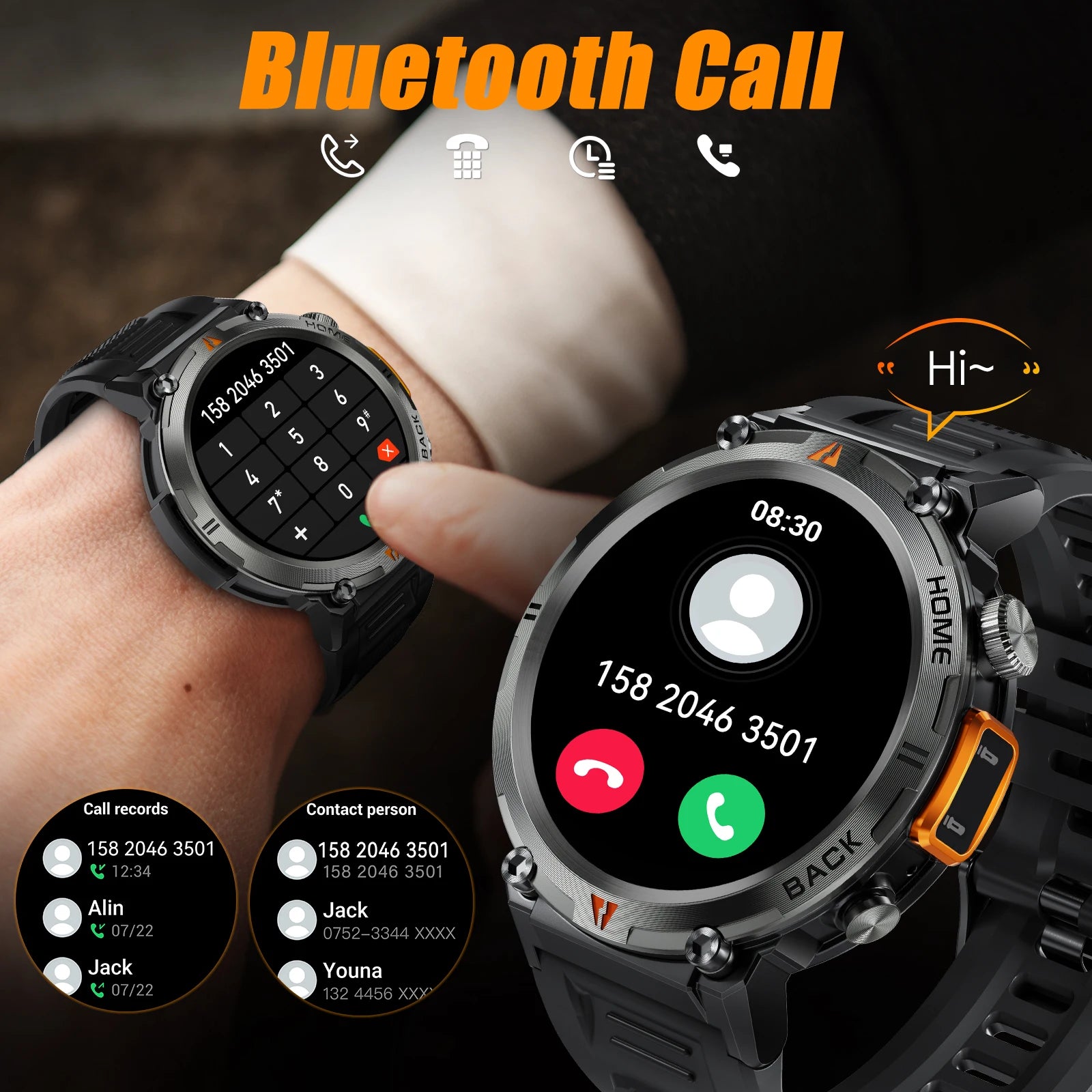 LaNikar KE3 Bluetooth Call Smartwatch