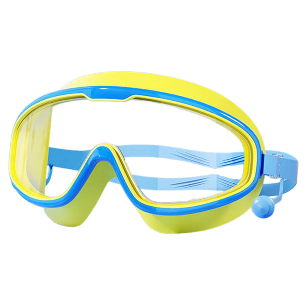 Kinder HD Schwimmbrille mit Ohrstöpseln UV