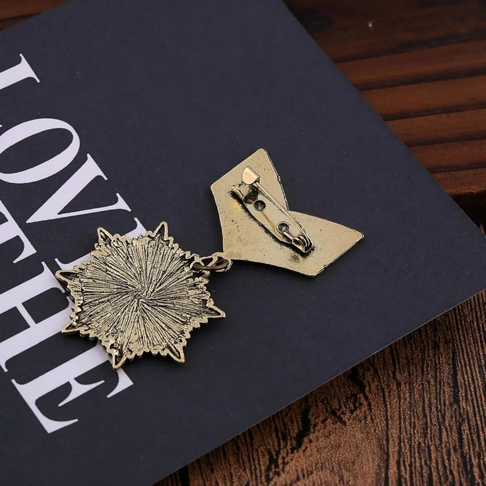 Vintage British Style Owl Star Brooch