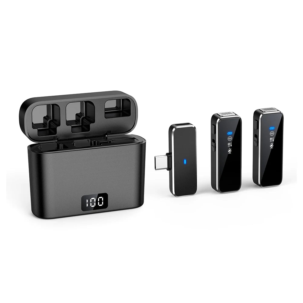 Dual Wireless Lavalier Mic for Phone