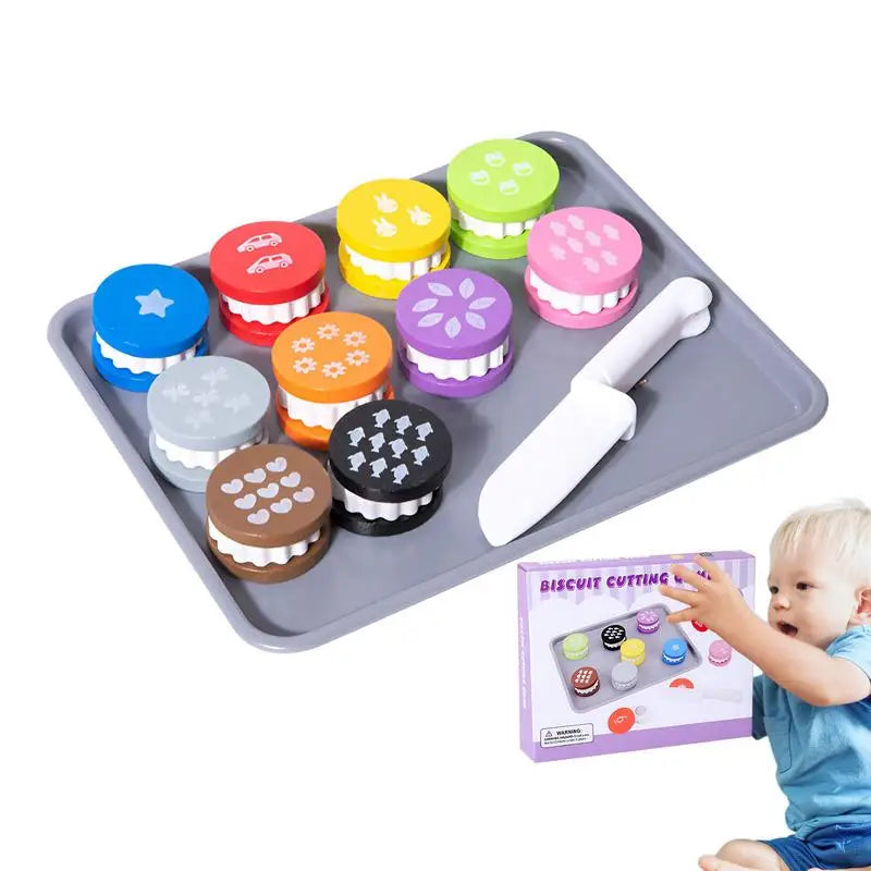 Kids Wooden Cookie Toy Cutting Set