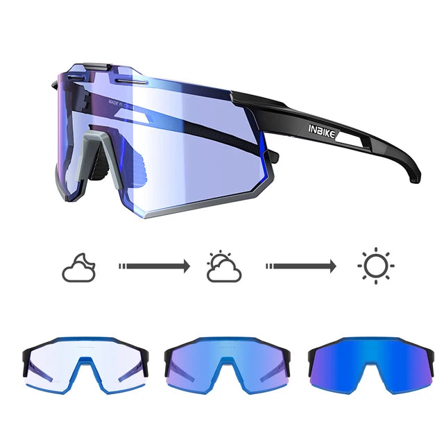 INBIKE Photochromic Cycling Sunglasses Men