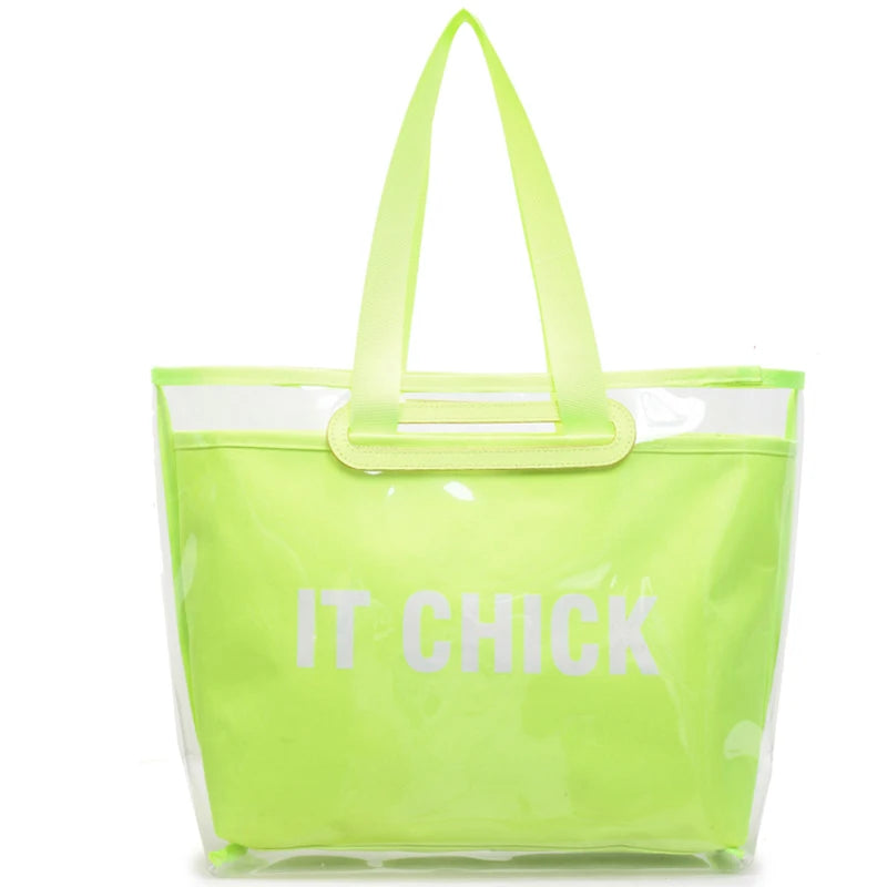 Preppy Transparent Jelly Tote Bag