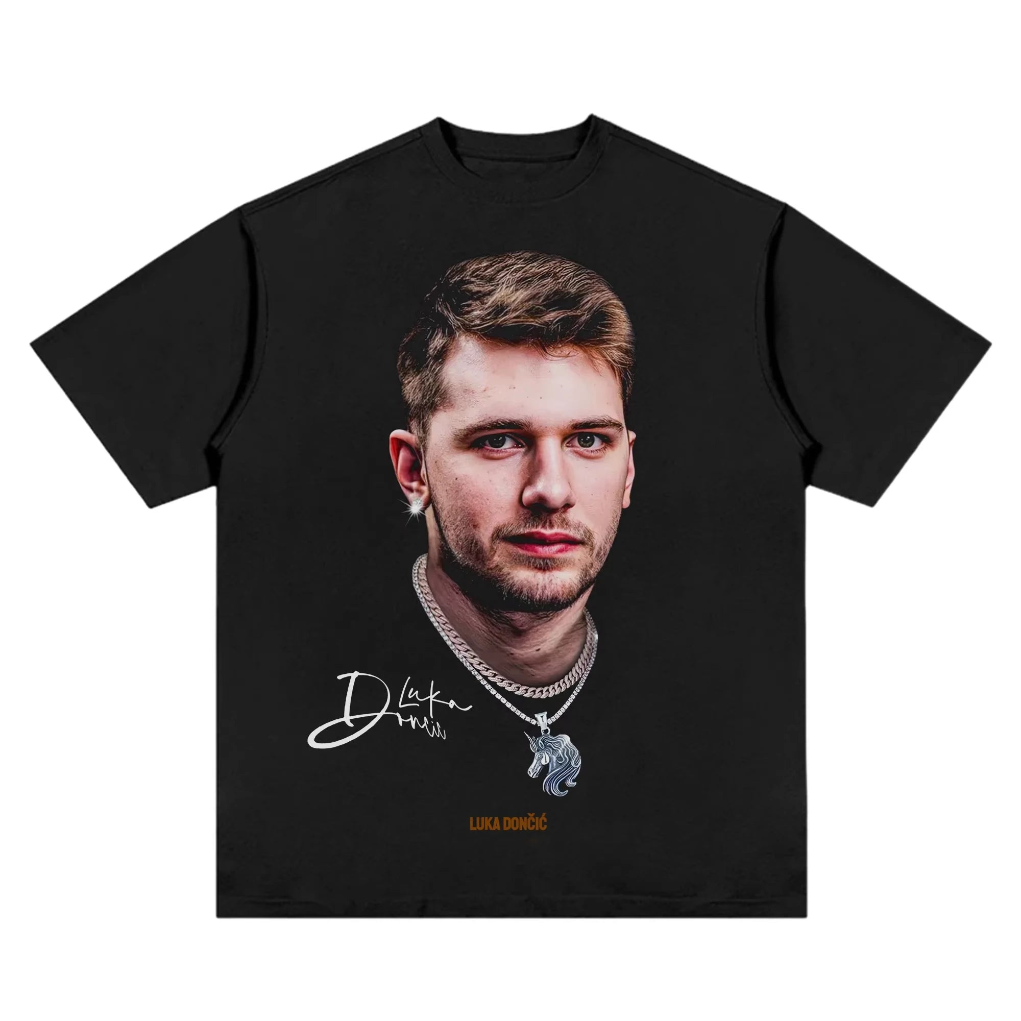 Basketball Star Print Cotton T-Shirt