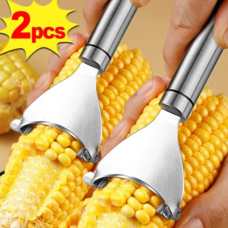 Stainless Steel Serrated Corn Peeler