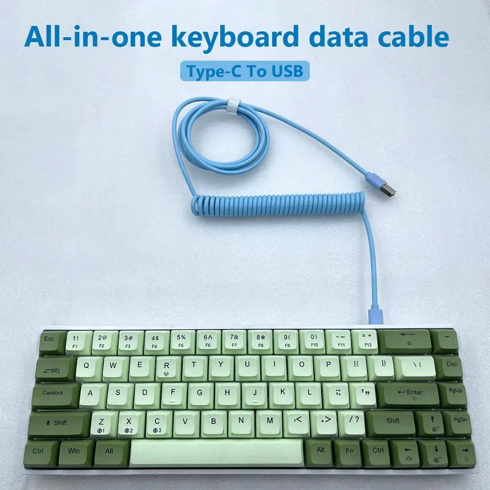 PU Mechanical Keyboard Coiled USB Cable