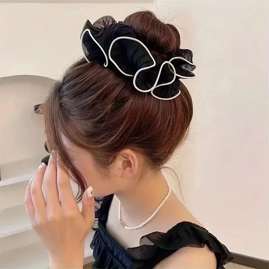 Korean Retro Oversize Chiffon Scrunchies
