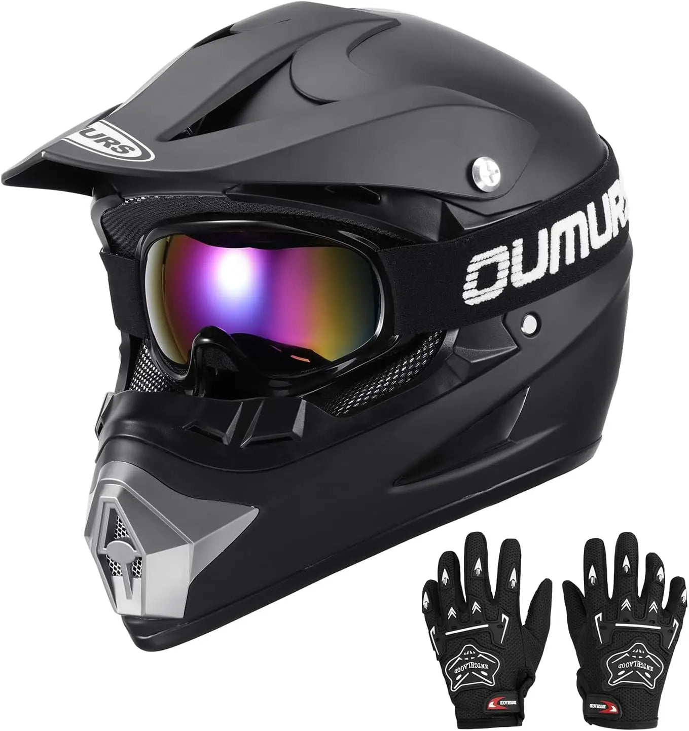Youth Dirt Bike Helmet Set – Large