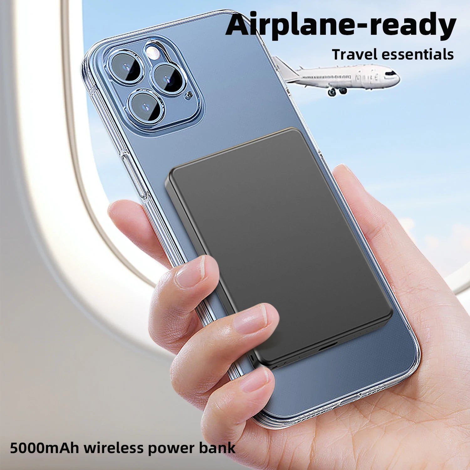 Magnetic 5000mAh Wireless Power Bank USB-C