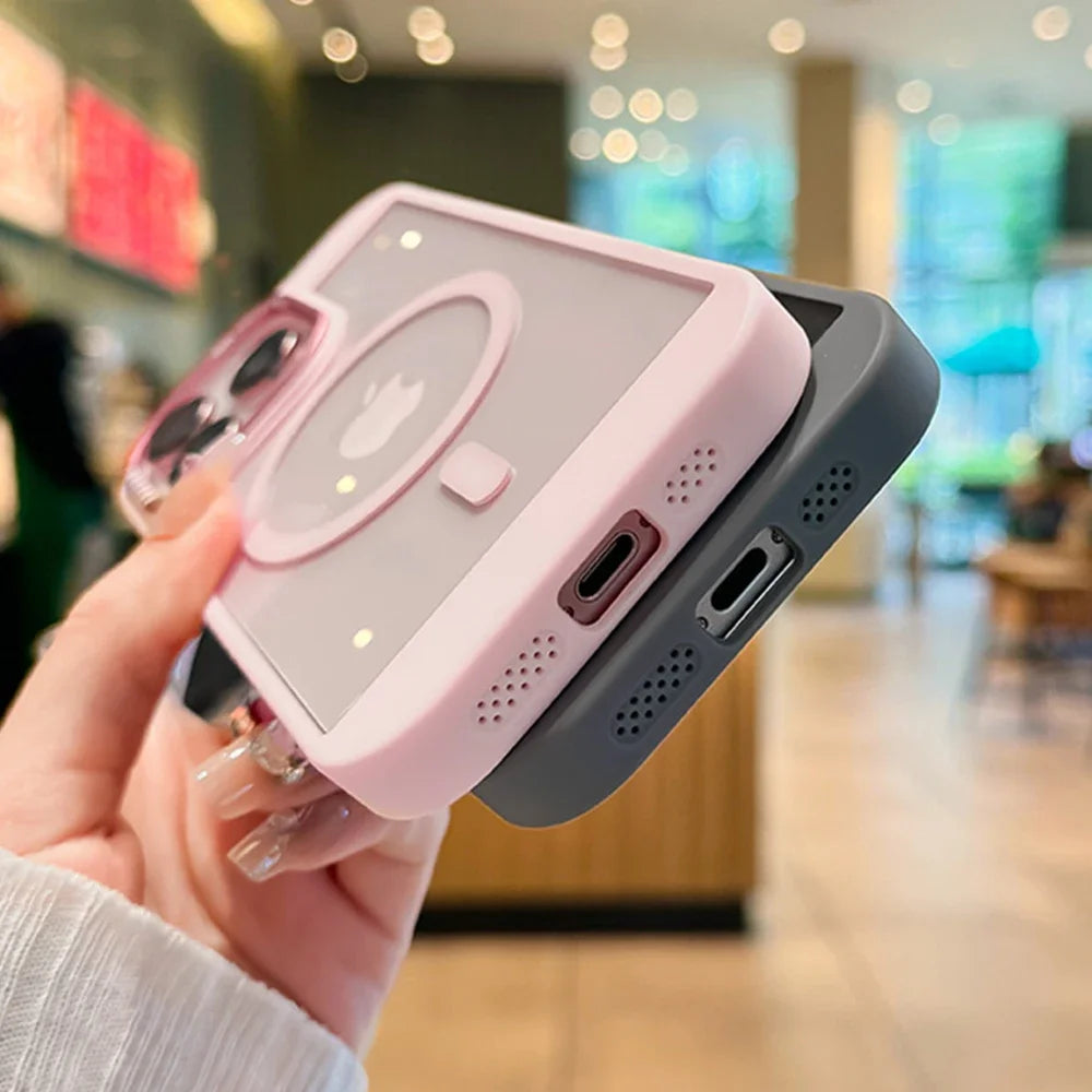 Luxury Clear MagSafe Heat Frame Case