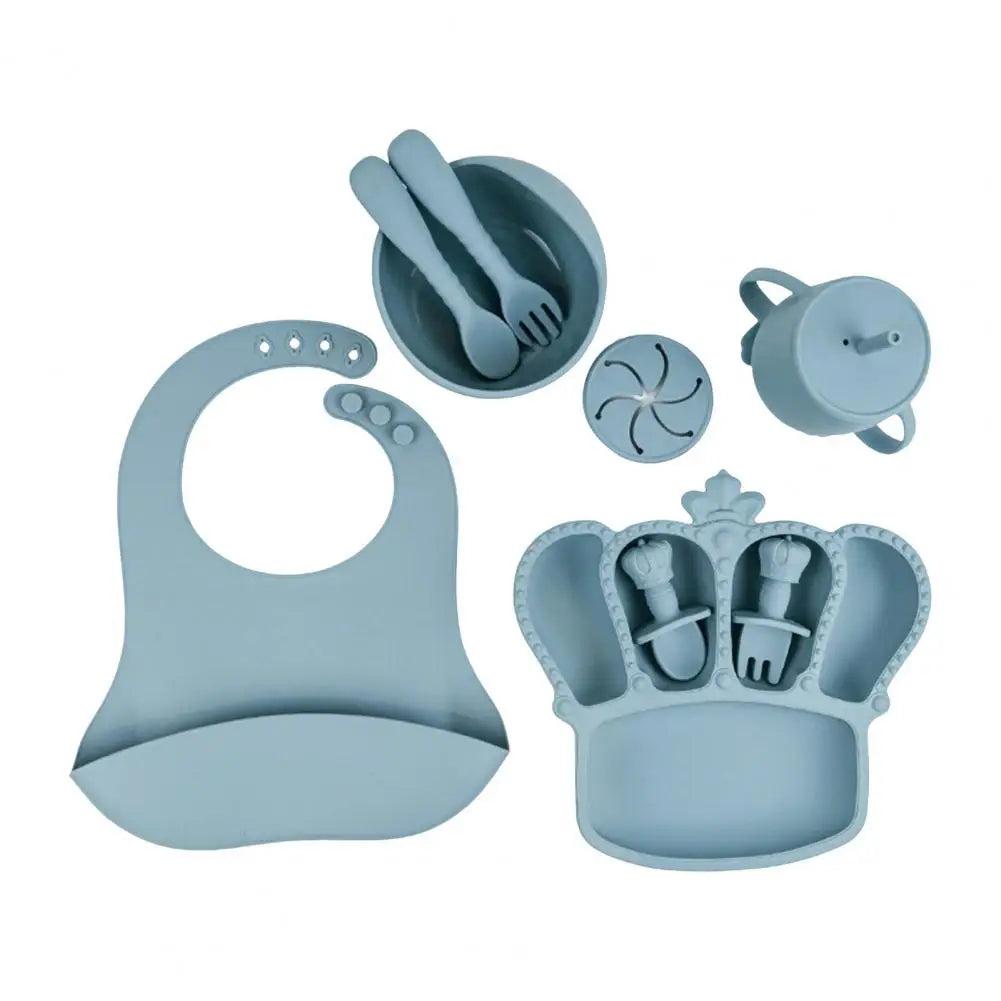 9Pcs Silicone Baby Feeding Tableware Set